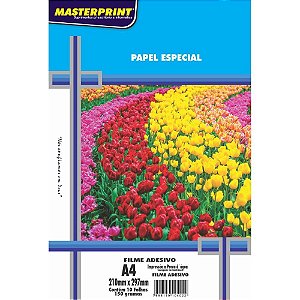 Filme Adesivo INKJET A4 150G Semi TRANSP Resist AGU CX com 10
