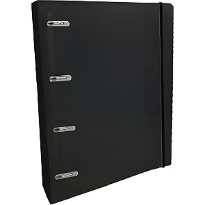 Fichário de PVC ALL BLACK Completo com Elástico