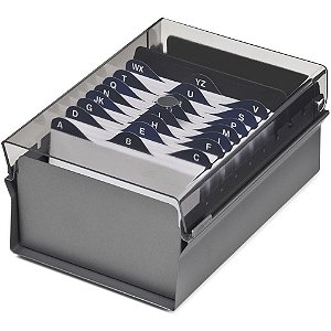 Fichário de Mesa com Base de AÇO 3X5 Fumê - Acrimet