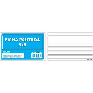 Ficha Pautada 5X8 20,3X12,7CM 100 Folhas