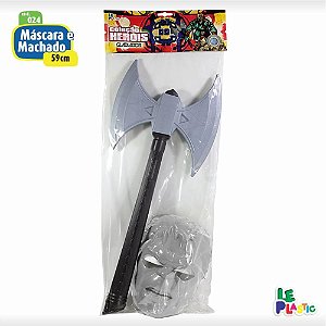 Fantasia Acessório Machado com Máscara Gladiador 59CM