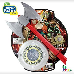 Fantasia Acessório Machado com Escudo 59CM