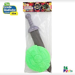 Fantasia Acessório Escudo Gladiador com Espada 62CM