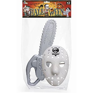 Fantasia Acessório Halloween Motosserra com Máscara 40CM
