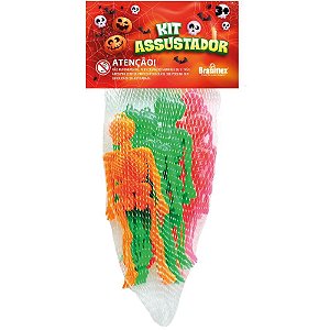 Fantasia Acessório Halloween KIT Mini Esqueleto Pacote com 12 Unidades