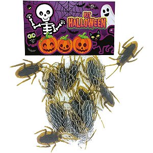 Fantasia Acessório Halloween KIT Baratinhas Pacote com 12 Unidades