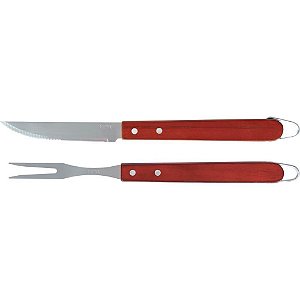Kit Faca e Garfo Trinchante para Churrasco