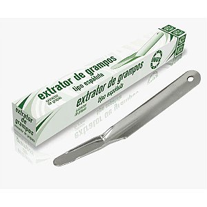 Extrator de Grampos Espátula AÇO INOX Pacote com 10