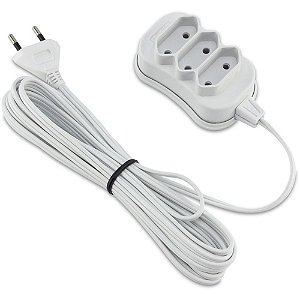Extensão Elétrica Bipolar 3M 3 Tomadas SLIM