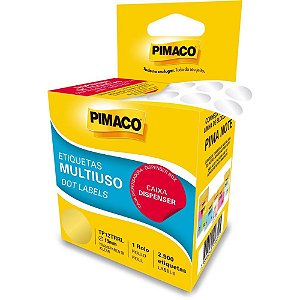 Etiqueta Redonda TP-19 Transparente 19MM - Rolo com 2500 Etiquetas