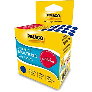 Etiqueta Redonda TP-12 Azul Rolo com 4000 Etiquetas