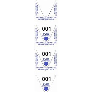 Etiqueta para Senha Rolo 3 Dígitos com 2000 Senhas Azul