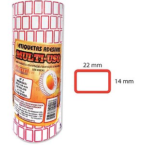 Etiqueta para Preço 22X14MM com 7140 Etiquetas - Pacote com 10 Rolos