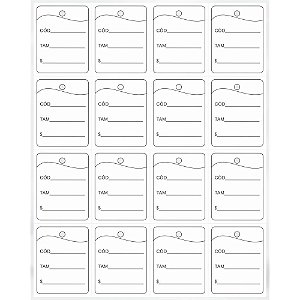 Etiqueta para Marcação TAG 30X38MM Cartão Branco Pacote com 1000 Unidades