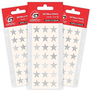 Etiquetas Estrelinhas Prata 15X15MM - Pacote com 210 Unidades