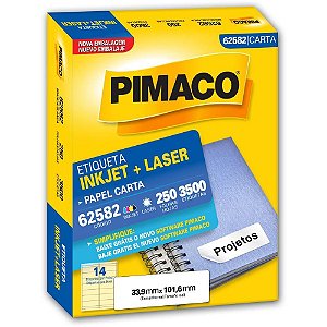 Etiqueta Carta 62582 250 FLS 33,9 X 101,6 MM CX com 3500