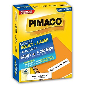 Etiqueta Carta 62581 250 FLS 25,4 X 101,6 MM - Caixa com 5000