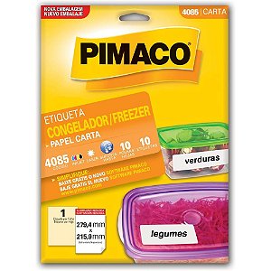 Etiqueta para Congelador Freezer 4085 - 10 Folhas (279,4 X 215,9MM)