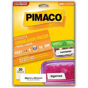 Etiqueta Carta 4081 CONG 10 FLS 25,4X101,6 MM CTCOM 200