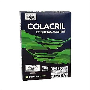 Etiqueta Carta 25,4X66,7MM 100 Folhas PCT com 3000