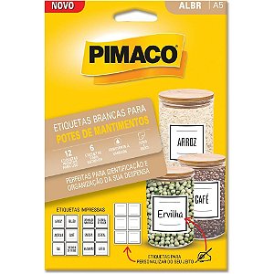 Etiquetas A5 para Mantimentos 70X68MM com 18 Etiquetas