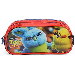 Estojo de Tecido TOY STORY Grande com 2 Zíperes - Azul