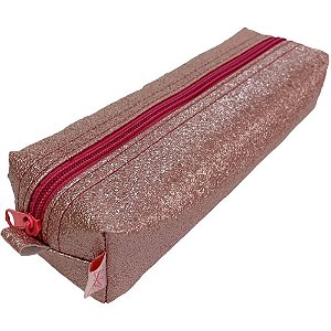 Estojo Tecido Glíter Jumbo PTO/RSEM PINK PCT com 03