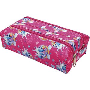 Estojo Feminino de Cetim Duplo Sortido – Pacote com 4 Unidades