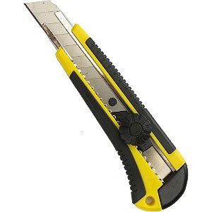 Estilete Largo Profissional 18MM com Cabo Emborrachado