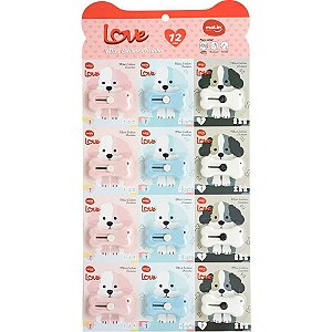 Estilete Estreito Love Ossinho Mini 3CORES com 12 Cartela
