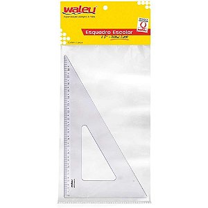 Esquadro Poliestireno 60 Graus 21CM  Pacote com 10