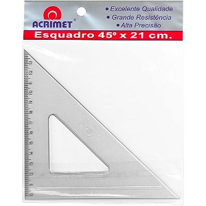 Esquadro Poliestireno 45 Graus 21CM
