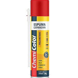 Espuma Expansiva de Poliuretano Chemicolor Amarelo 300ML