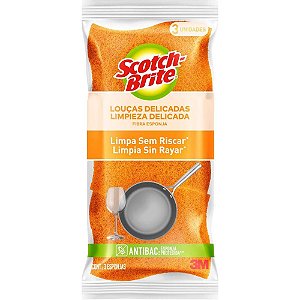 Esponja para Limpeza SCOTCH-BRITE Não Risca Laranja