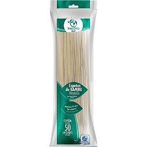 Espeto de Madeira 30CM X 3,5MM Bambu Pacote com 50