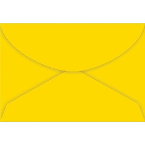 Envelope para Cartão de Visita Colorido Amarelo Color PLUS 80G - Caixa com 100