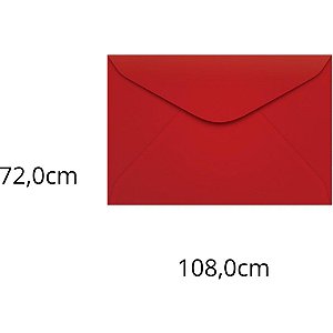 Envelope Visita Colorido 72X108 Vermelho Toquio 80G – Pacote com 100 Unidades