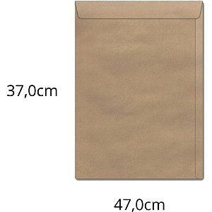Envelope Saco Natural 370X470 80G KN 47 - Caixa com 100 Unidades
