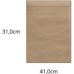 Envelope Saco KRAFT Natural 310X410MM 80G - Caixa com 100 Unidades