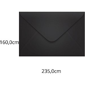 Envelope Convite Colorido 160X235 Preto LOS Angeles 80G - Pacote com 100