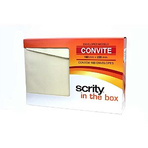 Envelope para Convite Colorido 160X235MM Creme Marfim 80G - Pacote com 100 Unidades