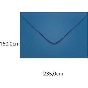 Envelope para Convite Colorido 160X235MM Azul Royal Grécia 80G - Pacote com 100 Unidades
