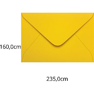 Envelope Convite Colorido 160X235 Amarelo Rio de Janeiro 80G PCT com 100