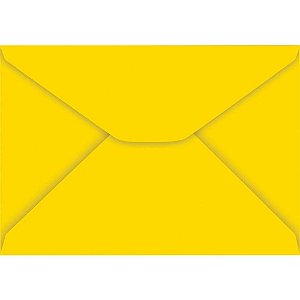 Envelope Carta Colorido 114X162MM Amarelo 85G – Caixa com 100 Unidades