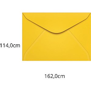Envelope Carta Colorido 114X162MM Amarelo Rio de Janeiro 80G - Pacote com 100 Unidades