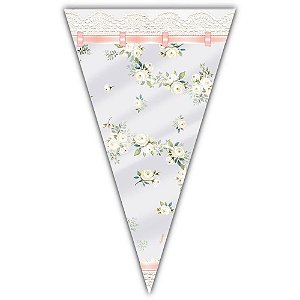Embalagem para TRUFA/CONE Festa Romantic 18X30CM – Pacote com 50 Unidades