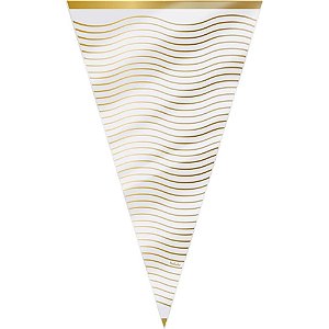 Embalagem para TRUFA/CONE Cone Festa Luxo 18X30CM PCT com 50