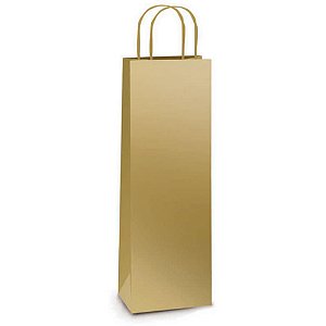 Embalagem para Garrafa 35X13X8CM Sacola Laminouro PCT com 10