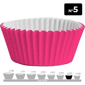 Embalagem para Doces Nº 5 Forminha Rosa - Pacote com 10 X 100 Unidades