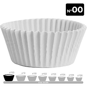 Embalagem para Doces N00 Forminha Branca 10PCTX100 - Pacote com 10